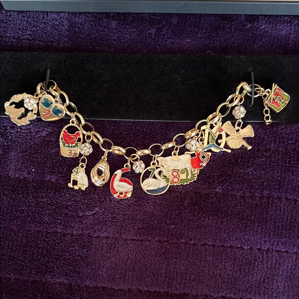Twelve Days of Christmas Charm Bracelet